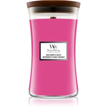 Woodwick Wild Berry & Beets lumânare parfumată cu fitil din lemn
