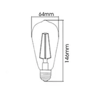 Sursa de iluminat, bec FILAMENT ST64 DİMMABLE 6W E27 ADVANCE 2200K