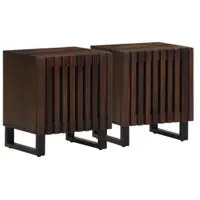 Gossi noptiere, 2 buc., 40x34x46 cm, lemn masiv de acacia