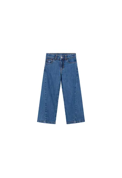 Blugi fete - talie inalta - bleumarin - bumbac/lyocell