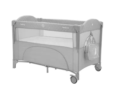 Patut pliabil pentru copii KikkaBoo Milky Way Grey cu 2 nivele,laterala culisanta pe 3 nivele,pliere compacta,usa cu fermoar,roti cu frane,curea de fixare pat,saltea pliabila,gentuta organizator si geanta transport incluse