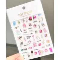 Abtibilduri unghii Marquise, STICKER119, Roz/Auriu