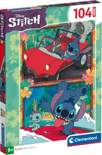 Puzzle pentru copii Clementoni din 104 piese - Stitch (varianta 2)