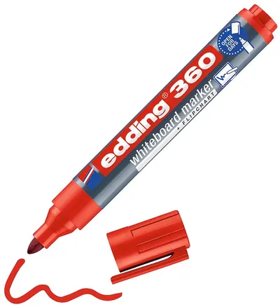 Marker pentru tablă albă Edding 360 - roșu