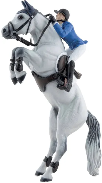 Figurină Papo Horses, Foals and Ponies - Jockey cu cal, Penelope și Maylord