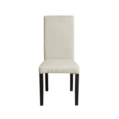 Scaun living TEO, picioare lemn wenge, stofa crem, 46x60x98 cm