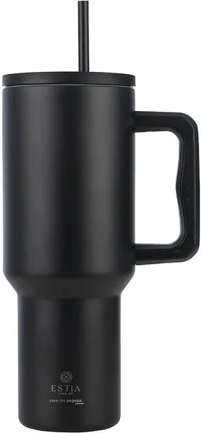 Cana termos Estia Save the Aegean - Midnight Black, 1200 ml