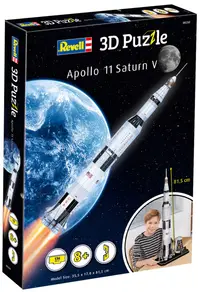Puzzle 3D Revell din 136 piese - Apollo 11 Saturn V
