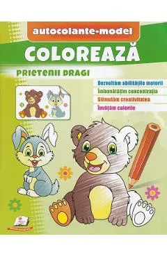 Coloreaza prietenii dragi. Autocolante model