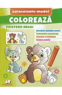 Coloreaza prietenii dragi. Autocolante model