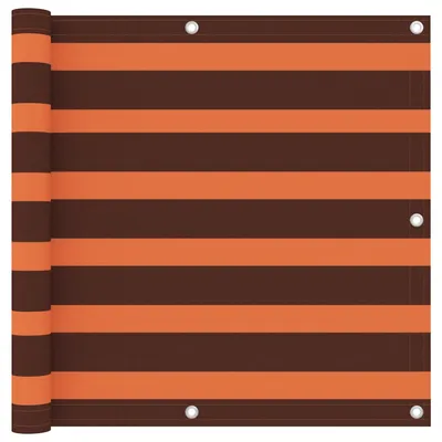 Gossi paravan de balcon portocaliu si maro 90x600 cm tesatura oxford