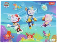 Puzzle din lemn Trefl - Patrula Cățelușilor Subacvatică, 8 piese
