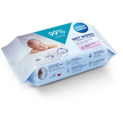 Canpol babies Wet Wipes 99% Water servetele delicate pentru copii 60 buc