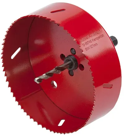 Freza-coroană pentru metal Wolfcraft - BiM, 127 х 40 mm, roşu