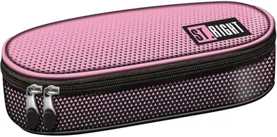 Penar oval pentru școală St. Right Pink Gradient -Cu 1 fermoar