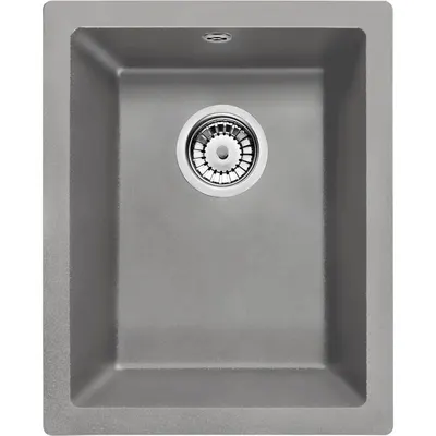 Chiuveta bucatarie compozit sub blat gri mat 38 cm Deante Corda