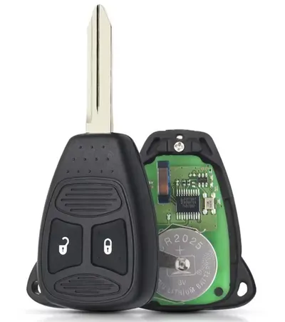 Cheie auto cu telecomanda compatibila cu Chrysler 300, Aspen, Dodge Charger, Durango, Dakota, Jeep Commander, Grand Cherokee, KOBDT04A, ID46, 433 MHz, 2 butoane