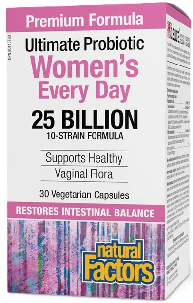 Ultimate Probiotic Women’s Every Day 25 Billion, 30 capsule, Natural Factors