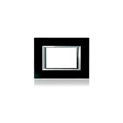 Placa Ornament 2 Module Sticla Black Bticino Axolute