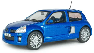 Model de colecție SOLIDO Modern : Mașini - Renault Clio V6 Ph.2, Bleu Iliade, 2003