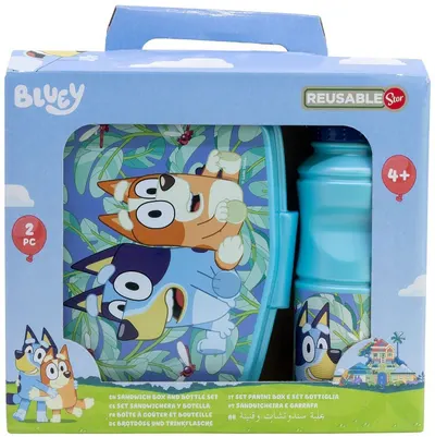 Set pentru copii Stor Bluey - Sticlă și cutie cu mâncare