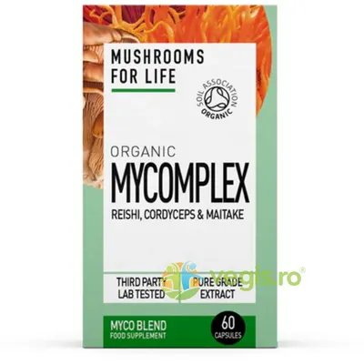 Mycomplex 800mg Reishi, Cordyceps si Maitake Ecologic/Bio 60cps