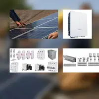Sistem fotovoltaic trifazat complet 6 kW pentru acoperis tabla – Pachet materiale