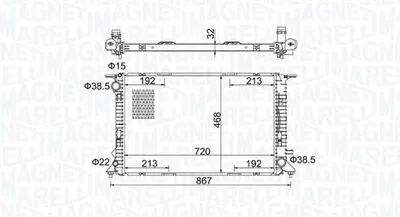 Radiator racire motor potrivit AUDI A4 ALLROAD B8, A4 B8, A5, A6 ALLROAD C7, A6 C7, A7, Q5, TT 2.0-4.0