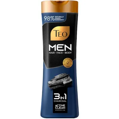 Sampon Teo Men 3in1, Carbune, 350 ml