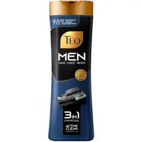Sampon Teo Men 3in1, Carbune, 350 ml