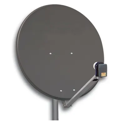 Antena satelit 80cm/75,Alu.,39dB,sup.plia.LNB incl.,antracit