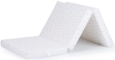 Saltea pliabila Chipolino, 60 x 120 x 6 cm, pulbere alba cu stele