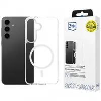 Husa MagSafe pentru Samsung Galaxy S25 S931 / S24 S921, 3MK, Armor MagCase, Transparenta