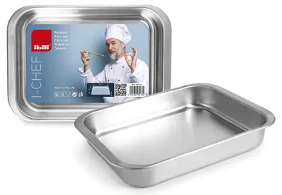 Tavă dreptunghiulară din oțel Ibili - I-Chef, 38 x 29 cm