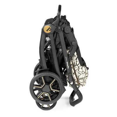 Carucior 3 in 1 Peg Perego Book SLK 0 - 22 kg Graphic Gold negru bej i-Size