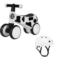 Bicicleta fara pedale, Lionelo, Sammy, Cu 4 roti, Din spuma EVA, Stabila, Manere moi, antiderapante, 12- 36 luni, Greutate maxima suportata 25 kg, Alb + Casca pentru copii, Reglabila 50-56 cm, Alb
