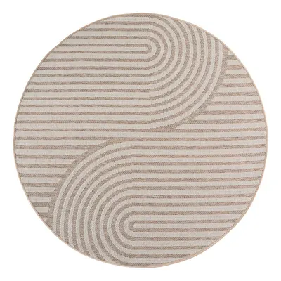 Covor pentru exterior și interior bej rotund ø 80 cm Desert 1301 – Ayyildiz Carpets