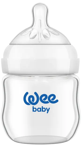 Sticlă pentru bebelușe Wee Baby - Natural, 125 ml