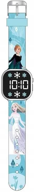 Ceas cu LED Kids Euroswan - Frozen, Elsa and Anna