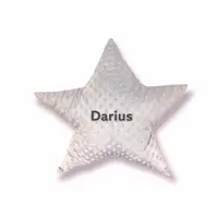 Perna decorativa personalizata Steluta din plus minky gri