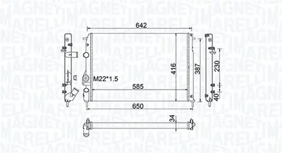 Radiator racire motor potrivit RENAULT MEGANE I, MEGANE I CLASSIC, MEGANE I COACH, MEGANE SCENIC, SCENIC I 1.4-2.0