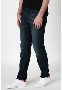 Blugi slim fit cu aspect decolorat 000495661 - Alb murdar/Bleumarin