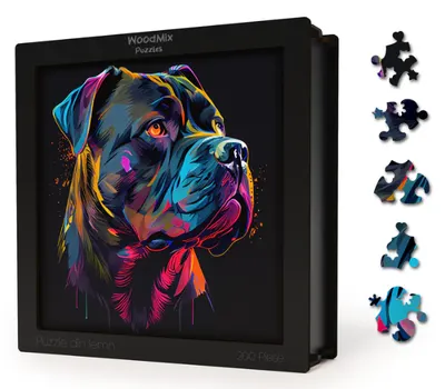 Puzzle din lemn - Caini - Cane Corso 1