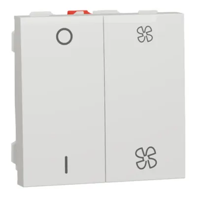 Noua Unica, Selector turatie ventilator+intreupator O/I, 2 viteze 10A, 2m, alb