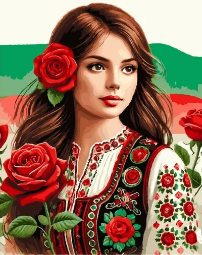 Set de pictură pe numere MagicArt - Mândria Bulgară (drepturi de autor)
