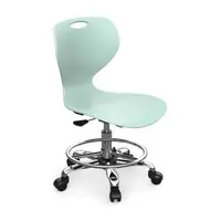 Scaun ergonomic scolar rotativ reglabil pe inaltime 46-66 cm, cu suport pentru picioare, culoare turcoaz inchis