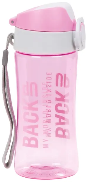 Sticlă de apa BackUp 5 - roz, 400 ml