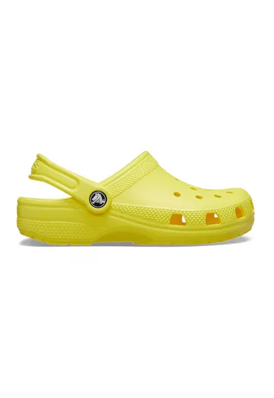 Saboti slingback cu perforatii - Galben deschis