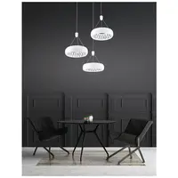 Lampa suspendata LUMI Outside Mat Alb Aluminiu & Crystal Inside LED 36W 2160 Lm 3000K IP20