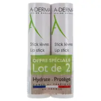 ADERMA Stick de buze hidratant, 2 x 4 g - pentru buze uscate si iritate